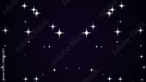 Wallpaper Mural Sparkling starry night sky with white stars on a dark background Torontodigital.ca