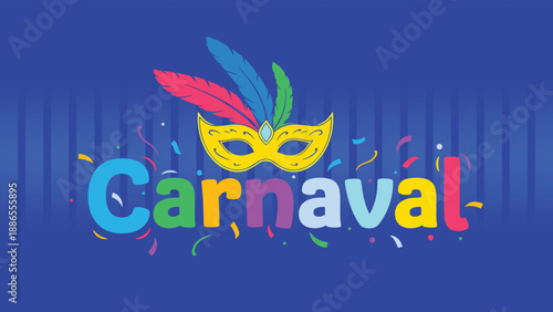 Carnaval Brazil brazilian Carnival Holiday festival background logo vector