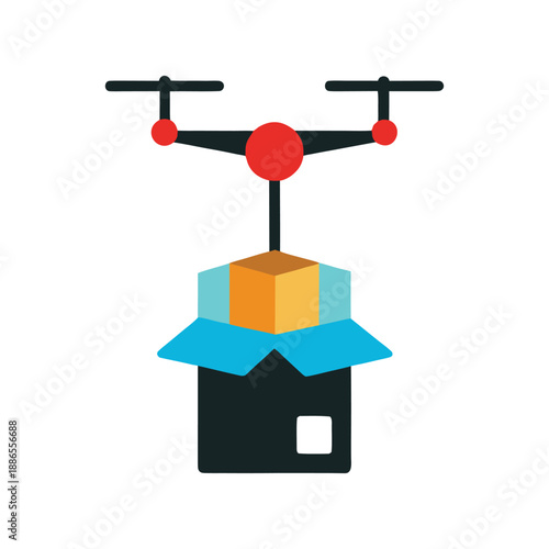 Drone Dropping Parcel Safely At Residential Location