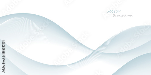 Abstract gray waves - data stream concept. Vector