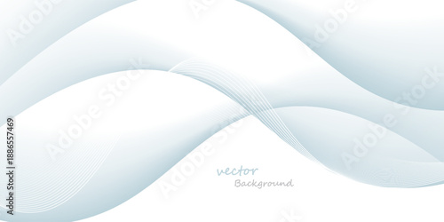 Abstract gray waves - data stream concept. Vector