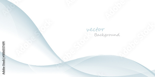 Abstract gray waves - data stream concept. Vector