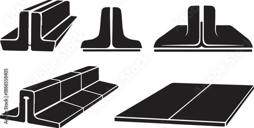 Various Metal Channel and Plate Cross Section Illustrations