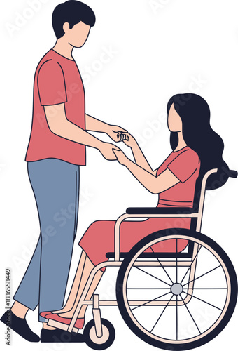 Business professional climbing stairs to success in flat design vector illustration with blue gradient background