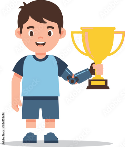 Hand holding smartphone with blank screen for app design mockup vector illustration, modern flat design isolated on white background