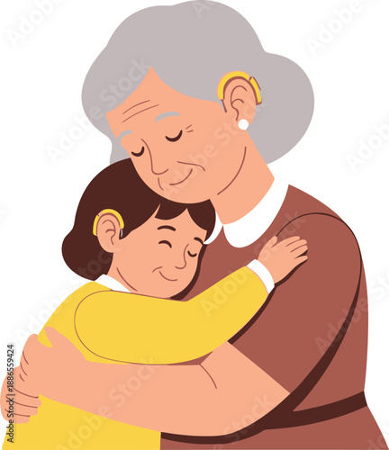 Thoughtful woman profile with glowing idea lightbulb vector illustration, minimalist flat design concept art