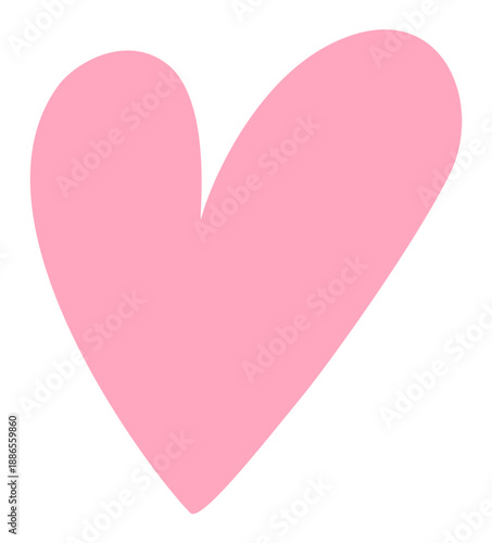 Pink Heart Shape Illustration for Love, Valentine’s Day, Romance and Cute Design