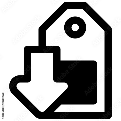 Deflation. Outlined stroke vector icon with black-filled details.