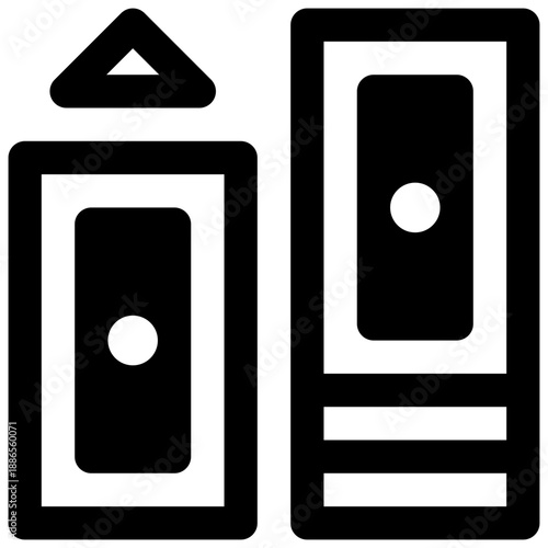 Economic growth. Outlined stroke vector icon with black-filled details.