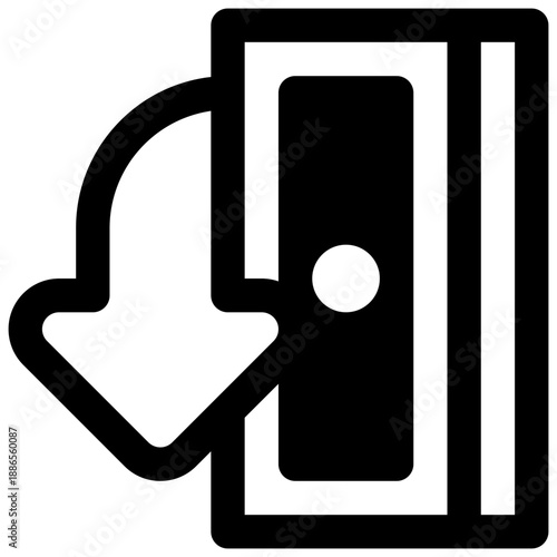 Income. Outlined stroke vector icon with black-filled details.