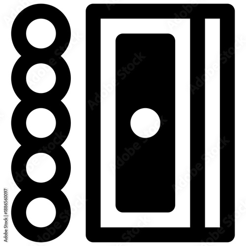 Money. Outlined stroke vector icon with black-filled details.