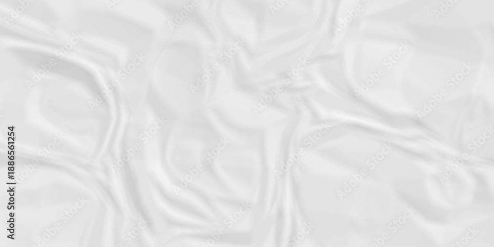 Obraz premium Crumple crushed white paper obsolete rumple craft design. wrinkle ripped creased crumple aged closeup recycled document grunge paper background.