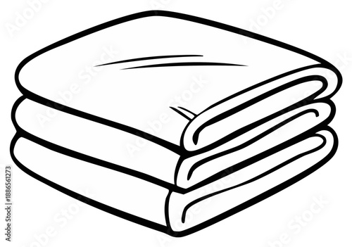 Stack of Folded Blankets or Towels Clean Laundry Monochrome Fresh Linens Fabric Textiles Minimalist Design