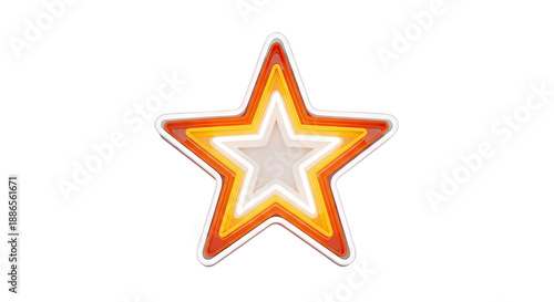 Layered Star Shape with Warm Colors