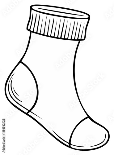 Stylized illustration of a folded sock - comfortable and minimalist