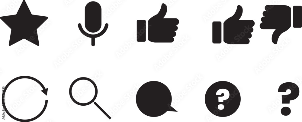 Fototapeta premium Digital Network Security and Privacy Protection Icon Bundle