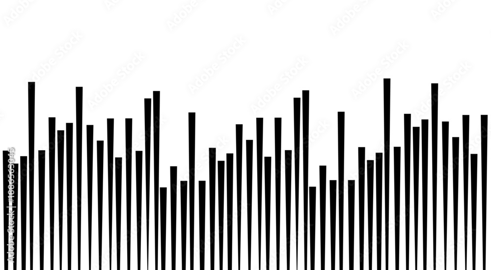 Fototapeta premium Straight speed lines repeating pattern. Black and white vertical stripes gradient. Abstract fast effect texture. Comic cartoon rays and beams wallpaper. Vector pop art background