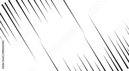 Background of speed lines for comic books. Black lines on a white background. Vector illustration