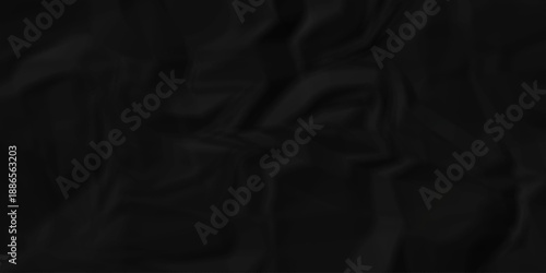 Crumpled black paper billboard closeup ripped wrinkle litter canvas page vintage texture background.