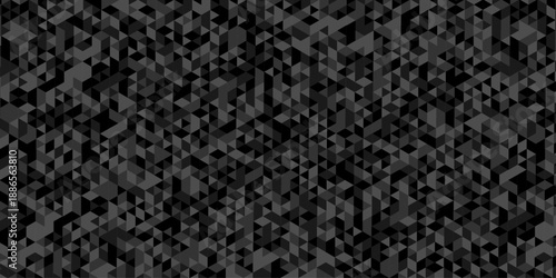 Abstract low polygon paper cubic black, gray wallpaper design. vector transparent poly triangle texture geometric pattern triangular. geometric wall tile metal cube triangle background.