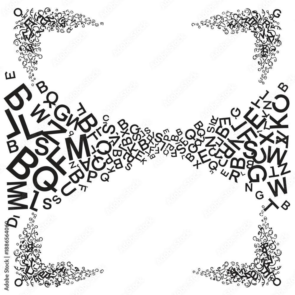 Fototapeta premium Abstract Math Number Background Black and White Vector Design