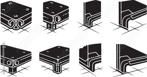 Detailed Architectural Corner Molding and Trim Designs Illustrated