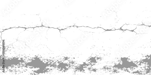 Vintage aged concrete wall texture with a dirty cracked paint pattern and gray rough stone surface creates a grunge paper art backdrop for a textured old wallpaper design