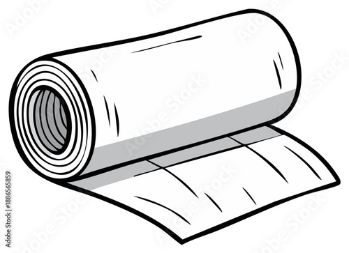 Wallpaper Mural Paper Towel Roll Depiction Illustration of Paper Towel Roll Sheet for Cleaning and Absorption Purposes Torontodigital.ca