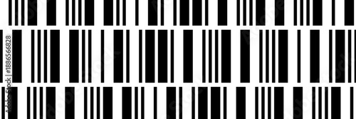 Minimal barcode pattern with sharp stripe lines and graphic code vibes. A sleek stripe pattern perfect for digital bg projects.