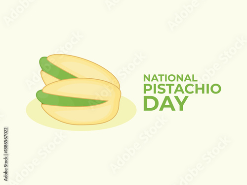 Vector graphic of National Pistachio Day for National Pistachio Day celebration.