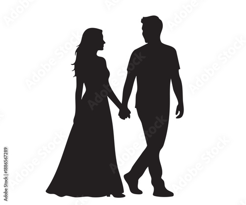 Valentine Romantic Couple Silhouettes