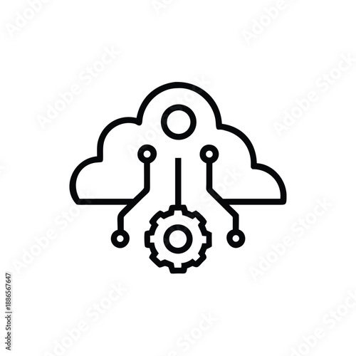 Design a future ready brand identity outline suitable for innovative global companies Vector illustration