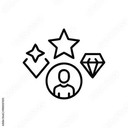 Brand design outline focused on trust transparency and professional credibility Vector illustration