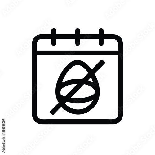 Classic Easter Monday pictogram design with timeless visual appeal On white Background Vector illustration