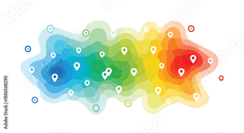 Colorful Heatmap Location Data Visualization