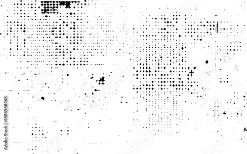 Abstract Halftone Dots Ink Background. Grunge Halftone Dots Overlay Texture. Rough Grunge Halftone Background