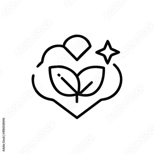 Generate a calm soft and trustworthy brand design outline for professional use Vector illustration