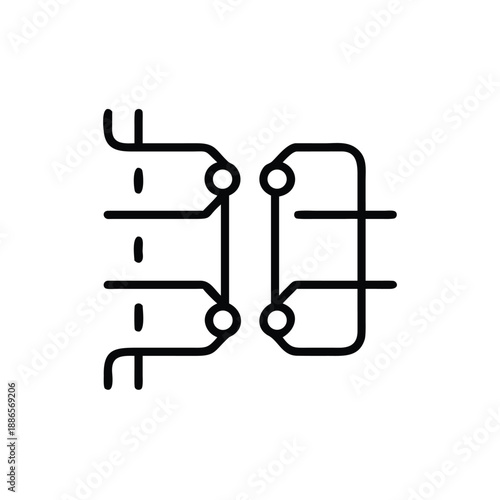 Brand design outline focused on typography balance and clarity On white Background Vector illustration