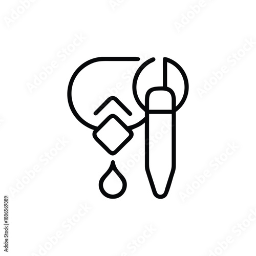 Color first brand design outline where bold palettes define identity and emotional impact Vector illustration