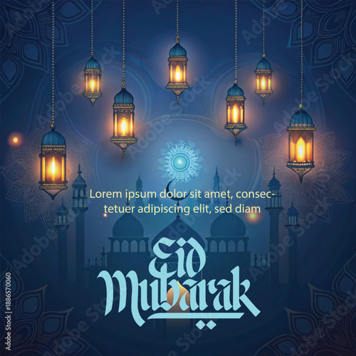 Eid Mubarak Islamic Religious Design 