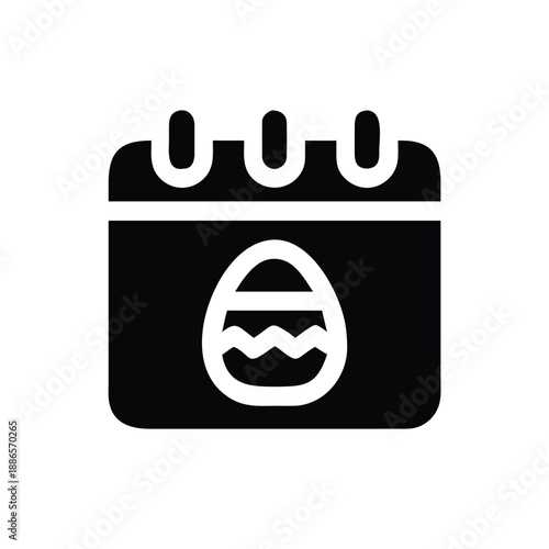 Timeless Easter Monday pictogram avoiding trends for long term use On white Background Vector illustration