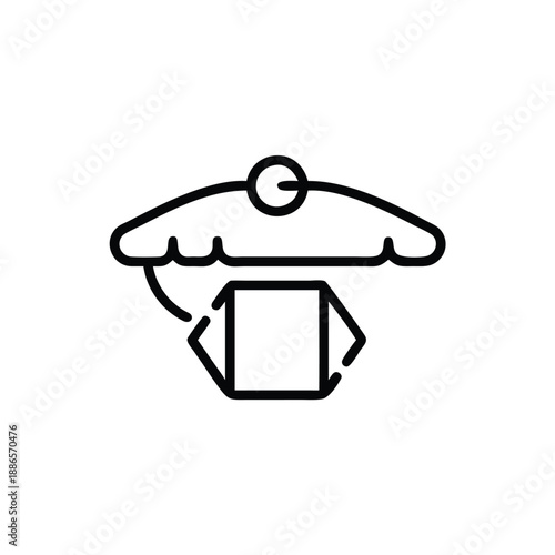 Generate a minimalist brand design outline using modern simplicity principles Vector illustration