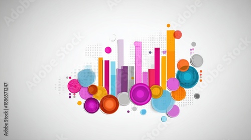 Abstract Chart Composition Highlighting Business Success Secrets with Clean Data Visualization and Professional Strategy Elements