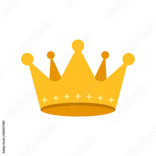 Royal luxury crown icon in flat style. Queen tiara vector illustration on isolated background. King coronet sign business concept.