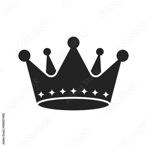 Royal luxury crown icon in flat style. Queen tiara vector illustration on isolated background. King coronet sign business concept.