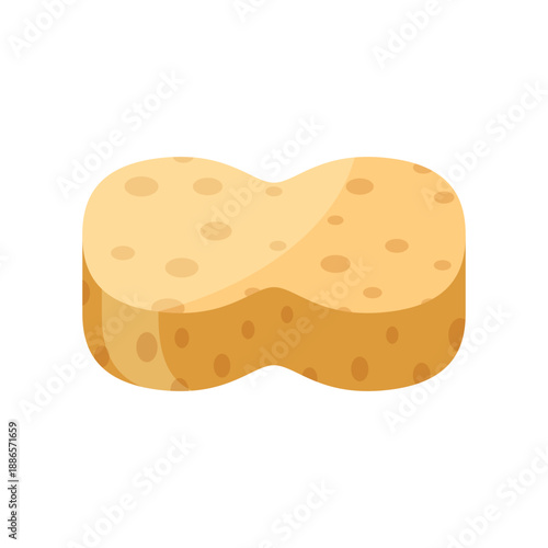 Kitchen sponge icon in flat style. Housework cleaning vector illustration on isolated background. Dish washing tool sign business concept.