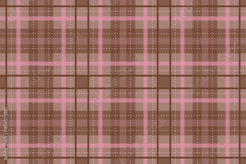 Soft grid-style brown and pink plaid pattern subtle lines. Perfect for Valentine stationery, backgrounds, packaging, scrapbook pages, and minimal romantic designs.