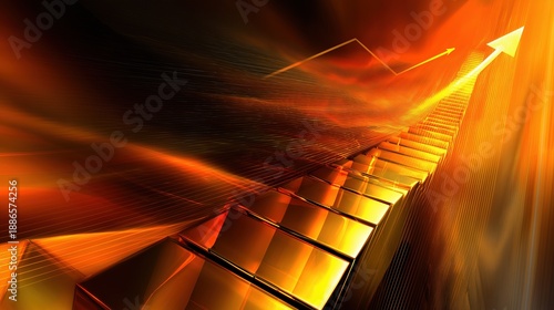 Abstract Chart Graphic Depicting the Secret of Business Success through Modern Trend Graphs and Strategic Growth Indicators