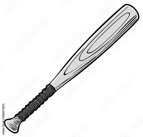 Isolated Cartoon Baseball Bat Sporting Equipment Sporting Goods Game Icon Vector