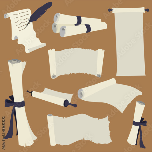 set of hand drawn illustrations